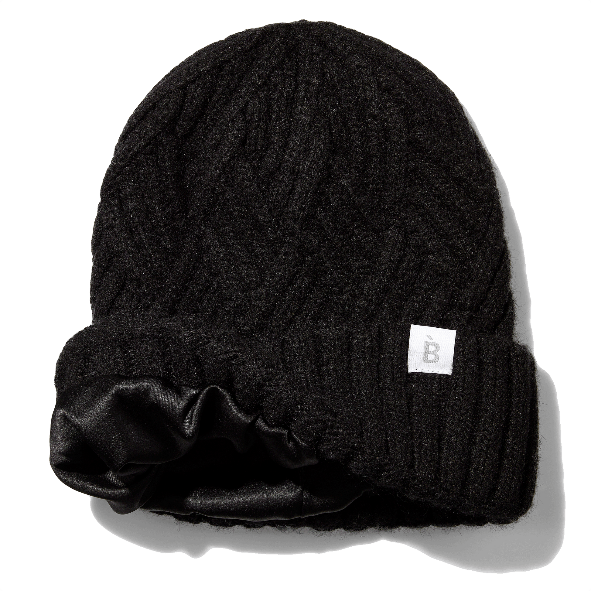 bonnet noir doublé de soie