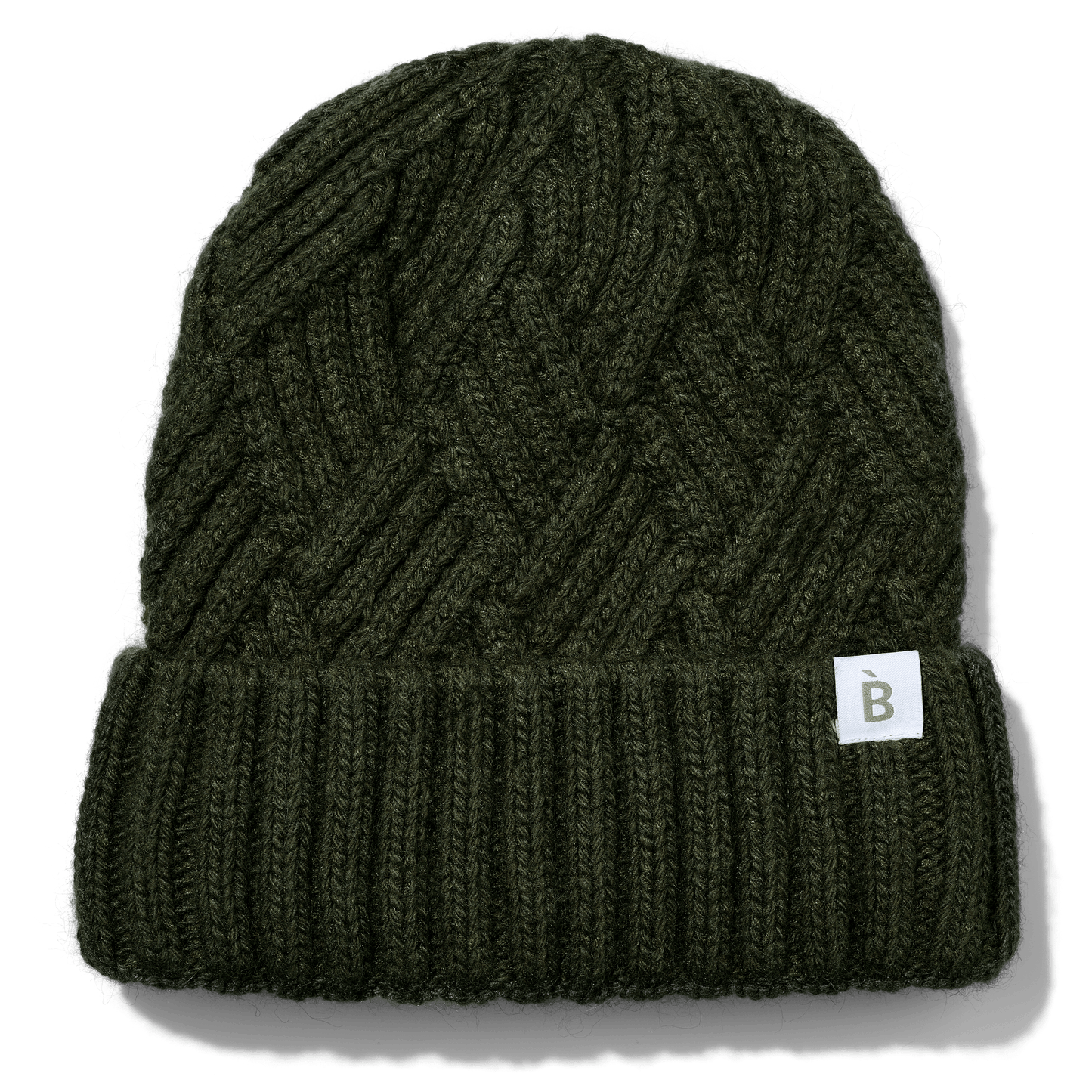 Bonnet doublé en soie vert forêt