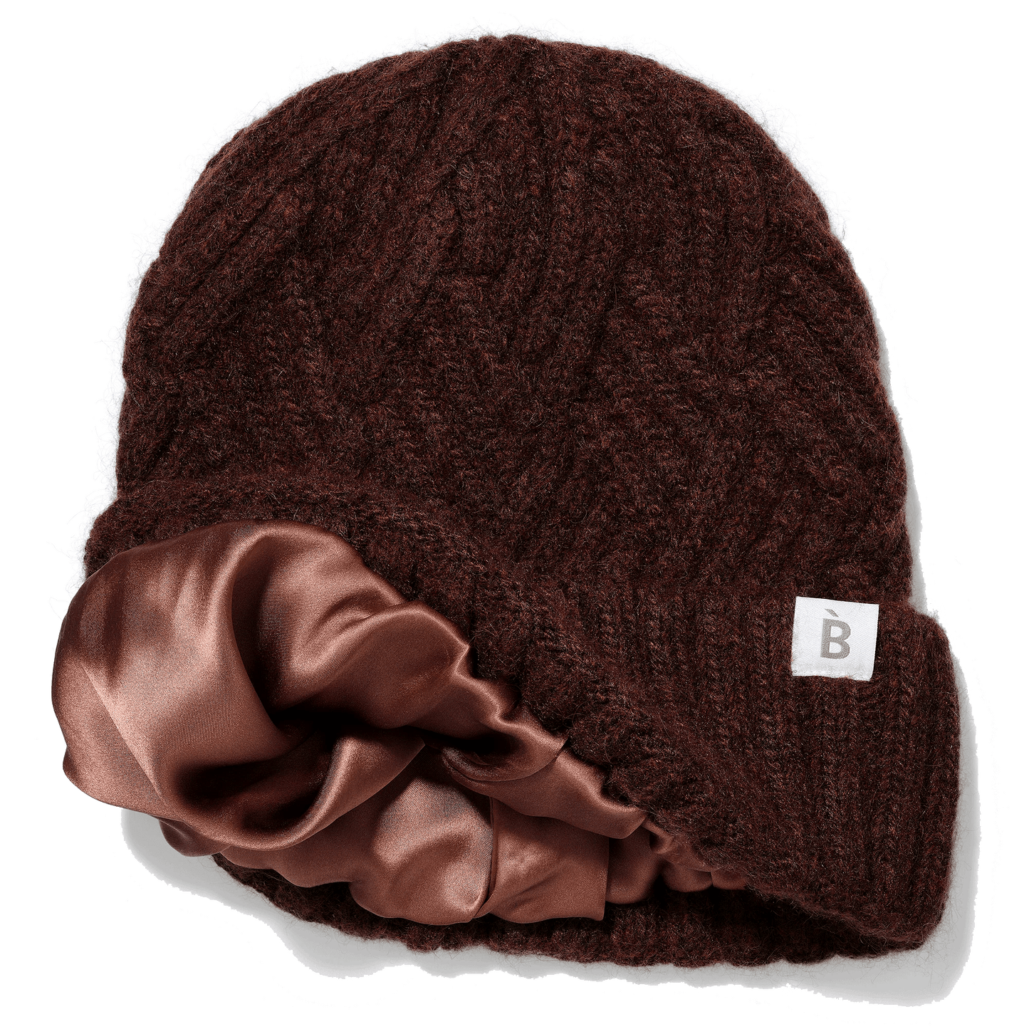 bonnet doublé de soie chocolat chaud