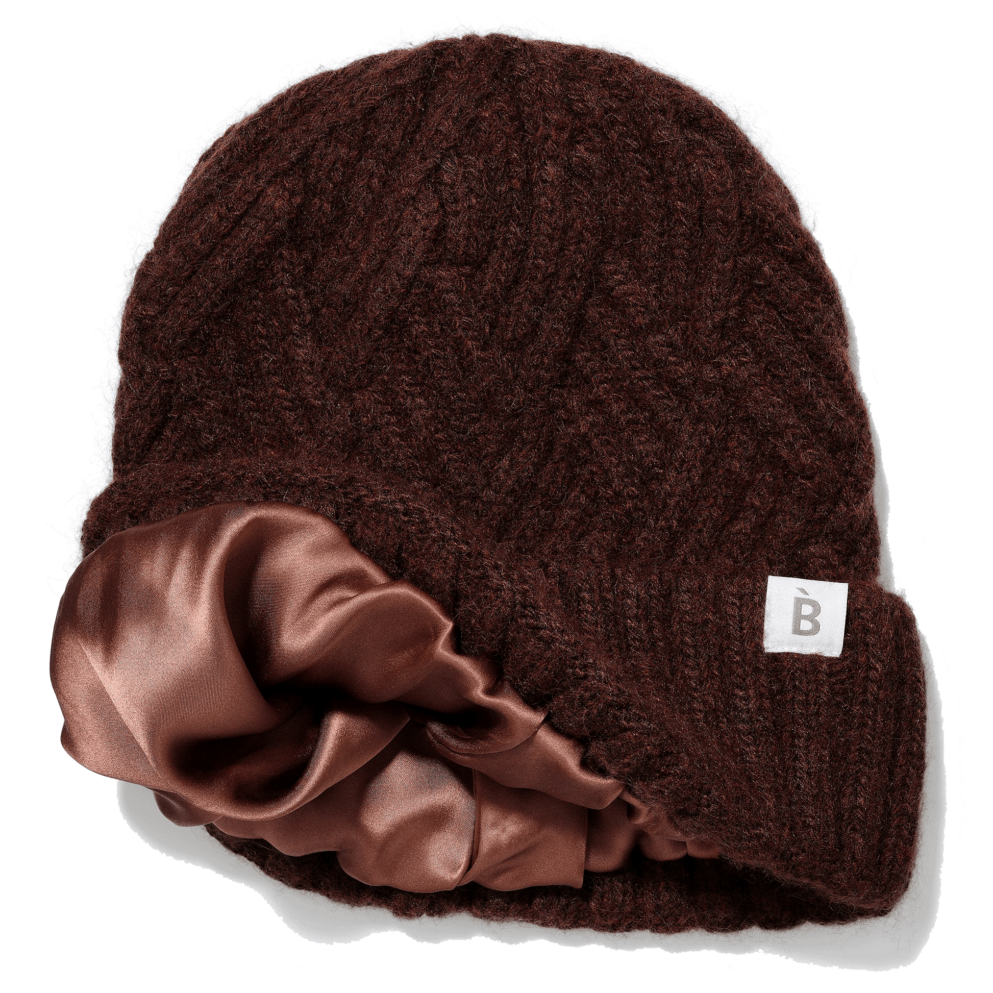 bonnet doublé de soie chocolat chaud