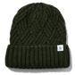 Bonnet doublé en soie vert forêt